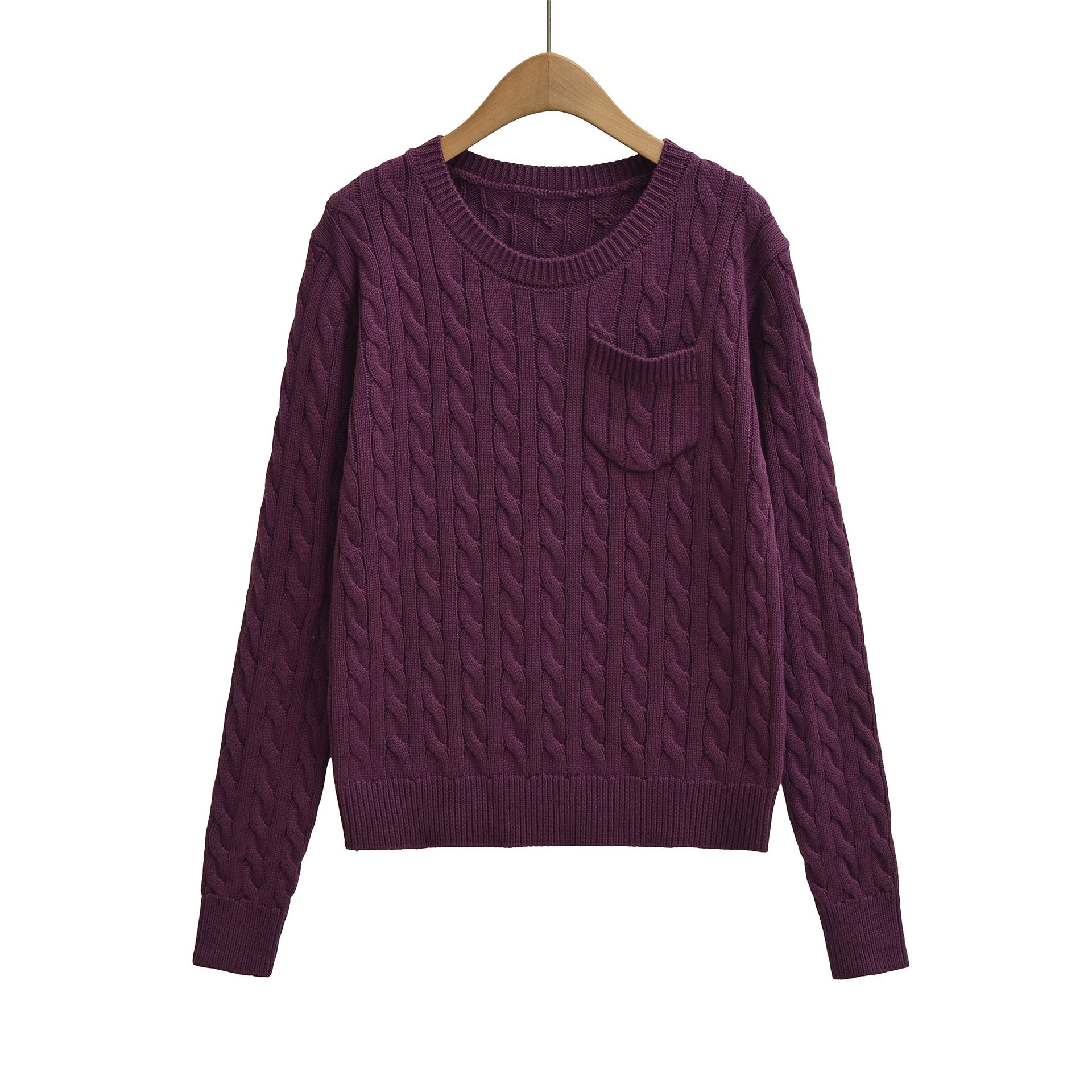 Round Neck Long Sleeved Sweater