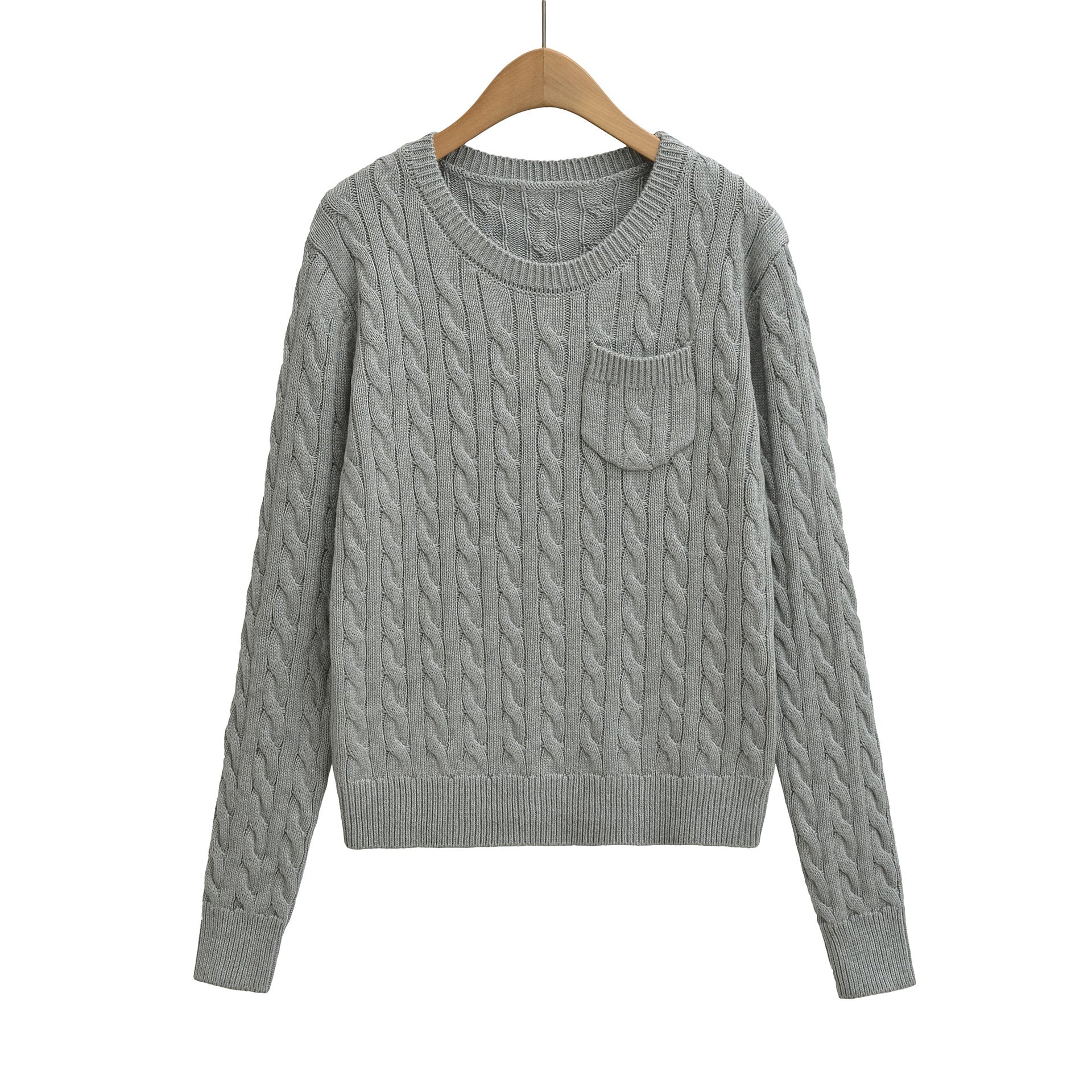 Round Neck Long Sleeved Sweater