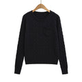 Round Neck Long Sleeved Sweater