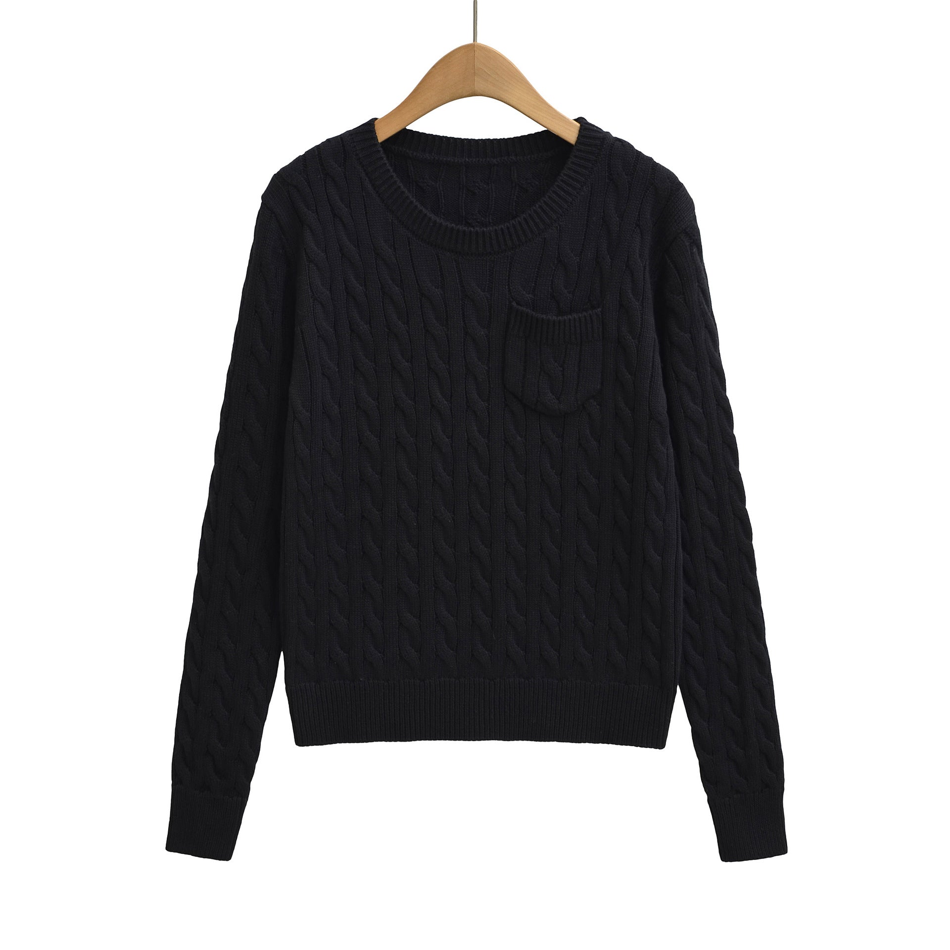 Round Neck Long Sleeved Sweater