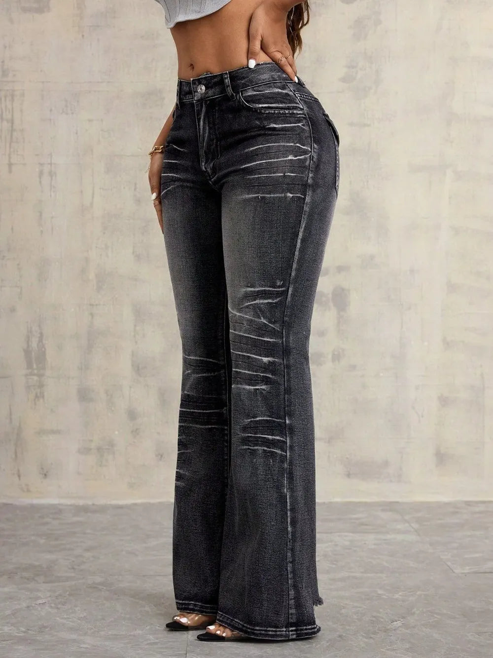 High Waist Comfort Bootcut Jeans