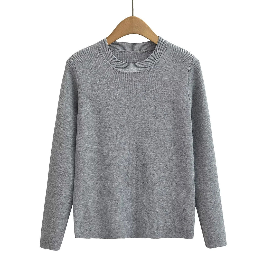 Solid Colour Pullover Sweater
