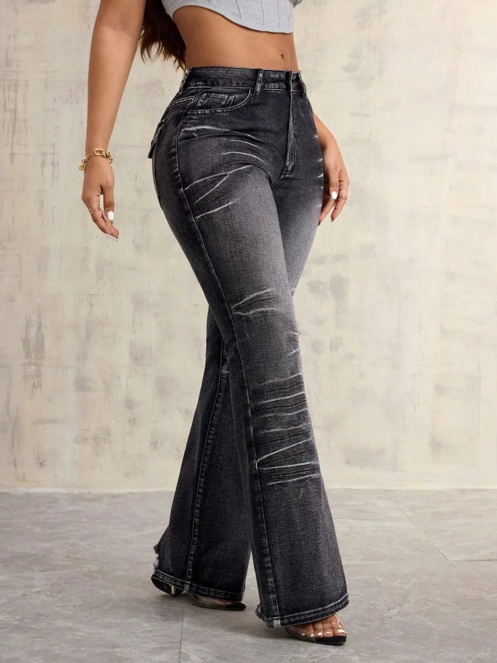 High Waist Comfort Bootcut Jeans