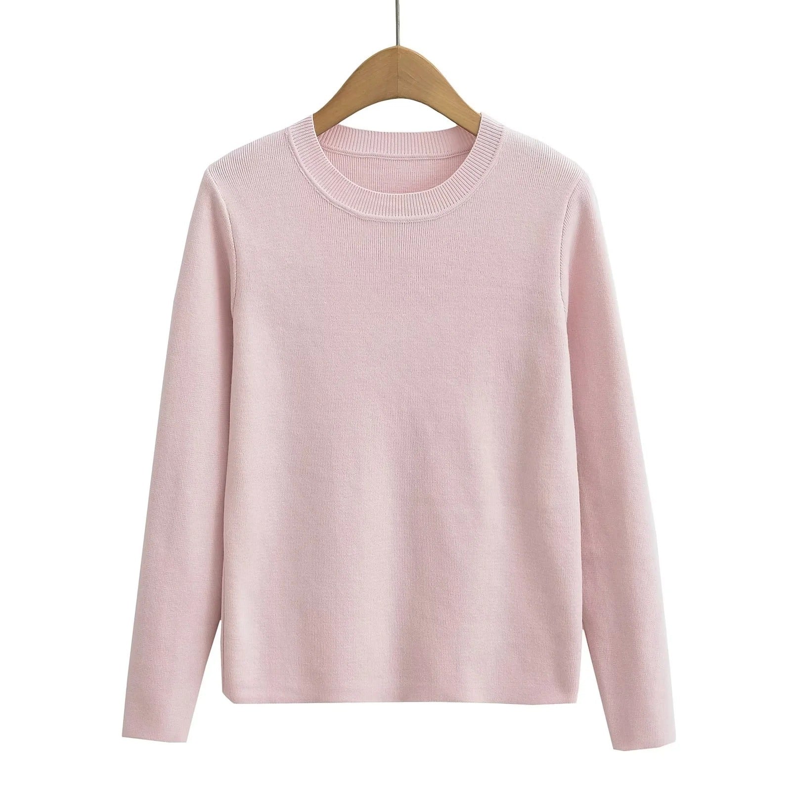 Solid Colour Pullover Sweater