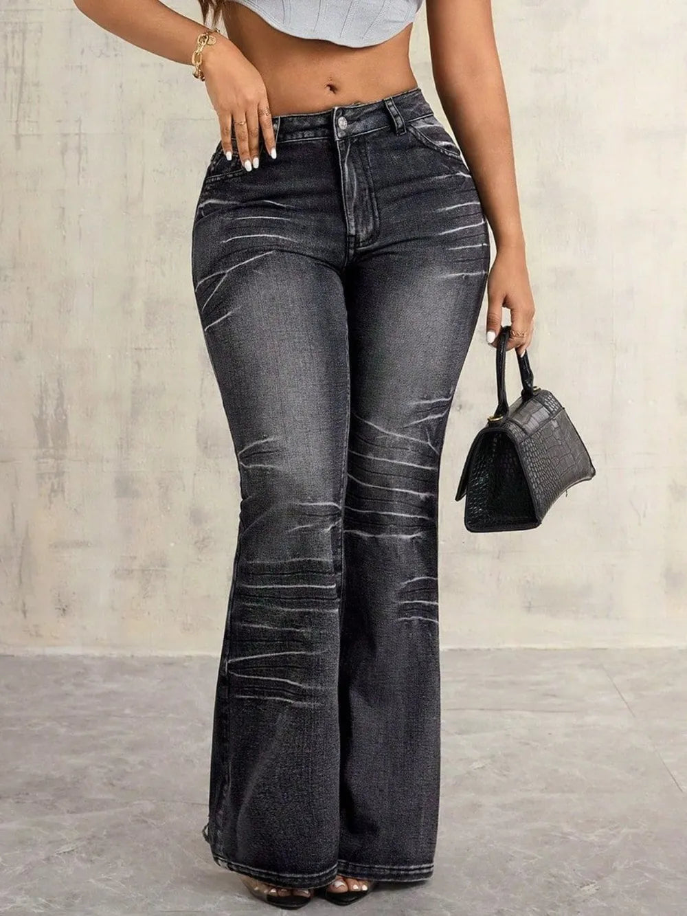 High Waist Comfort Bootcut Jeans