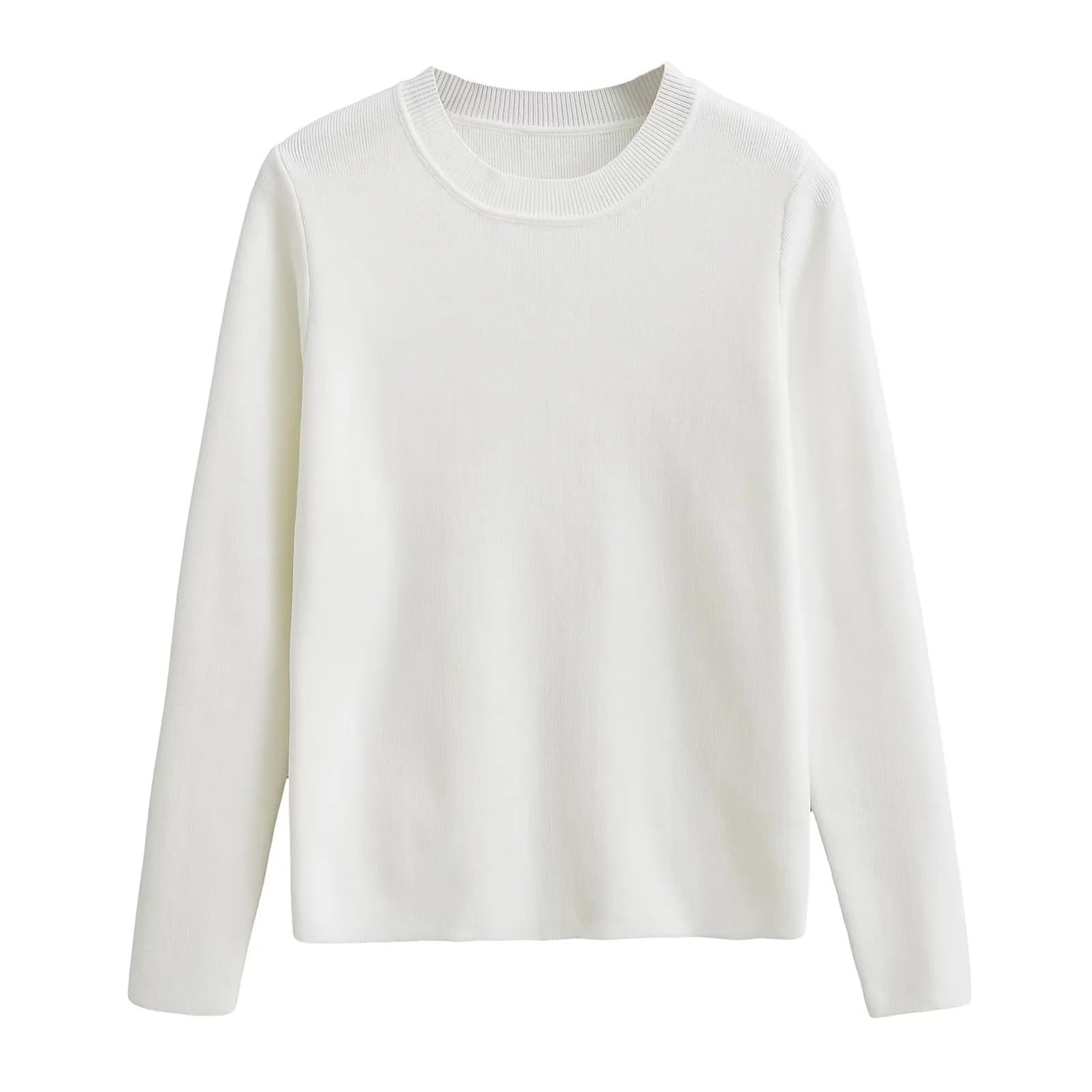 Solid Colour Pullover Sweater